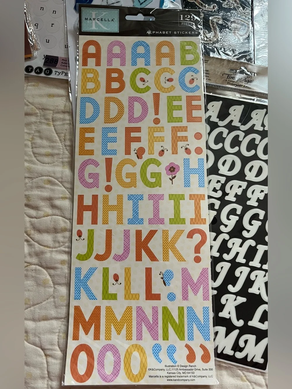 Assorted Alphabet Sticker Sheets - Mixed Colors - Unbranded